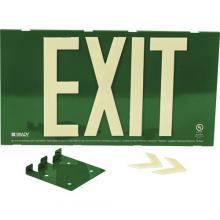 Brady 145488 - BRADYGLO EXIT SIGN 75' SNGL BRCKT GRN