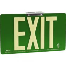 Brady 145494 - BRADYGLO EXIT SIGN 75' DOUBLE BRCKT GRN