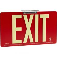 Brady 145495 - BRADYGLO EXIT SIGN 75' DOUBLE BRCKT RED