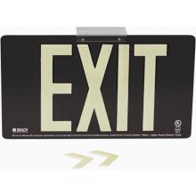 Brady 145502 - BRADYGLO EXIT UL SGN 50' SNGL BRCKT BLK