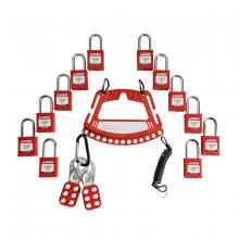 Brady 153677 - Lock Carrier W/ KD Nylon Padlocks Red