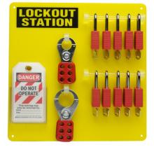 Brady 51187 - 10-LOCK BOARD WITH SAFETY PADLOCKS