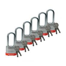 Brady 51298 - Steel Padlock 2 in Steel Shkl KD OR 6PK