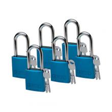 Brady 51371 - Alum Padlock 1.5" Alum Shackle KD BU 6PK