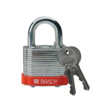 Brady 99516 - Steel Padlock 0.75 in Steel Shkl KD OR