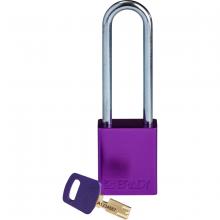 Brady ALU-PRP-76ST-KD - Alum Padlock 3" Steel Shackle KD PL