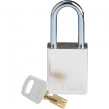 Brady ALU-SLV-38ST-KD - Alum Padlock 1.5" Steel Shackle KD SL