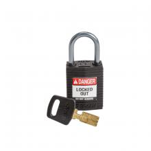 Brady CPT-BLK-25AL-KD - Comp Padlock Nyl 1" Alum Shkl KD BK 1PK