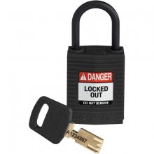 Brady CPT-BLK-25PL-KD - Comp Nylon Padlock 1" Plst Shkl KD BK