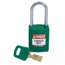 Brady CPT-GRN-38AL-KD - Comp Lock Nylon 1.5" Alum Shkl KD GN 1PK