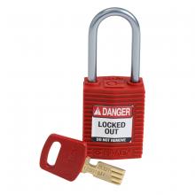 Brady CPT-RED-38AL-KD - Comp Lock Nylon 1.5" Alum Shkl KD RD 1PK