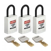 Brady CPT-WHT-25PL-KA3PK - Comp Lock Nyln 1" Plastic Shkl KA WT 3PK