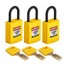 Brady CPT-YLW-25PL-KA3PK - Comp Lock Nyln 1" Plastic Shkl KA YL 3PK