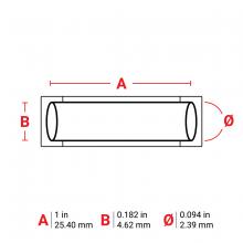 Brady M6-094-1-342-RD - Heat-Shrink Lbls 0.094Dia RD 1" RL/100