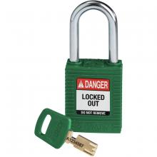 Brady NYL-GRN-38ST-KD - Nylon Padlock 1.5" Steel Shackle KD GN