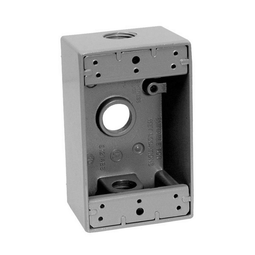 1 G WP OUT BOX 2 DP LUG 3/4 3 HOLE GRAY