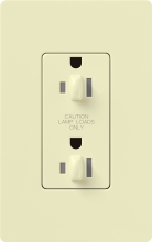 Lutron Electronics CAR-15-DDTR-AL - CLARO 15 A TMPR RESIST DUAL DIM RECPT AL