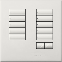 Lutron Electronics QSWE-10BRLN-AW - QSWE-WALLSTN 10BRL N/INS AW