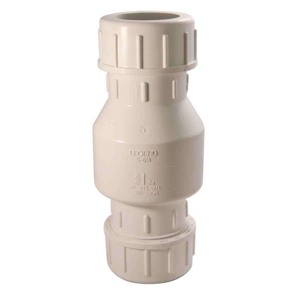 Check valve, 3&apos;&apos; HD, PVC, compression fit