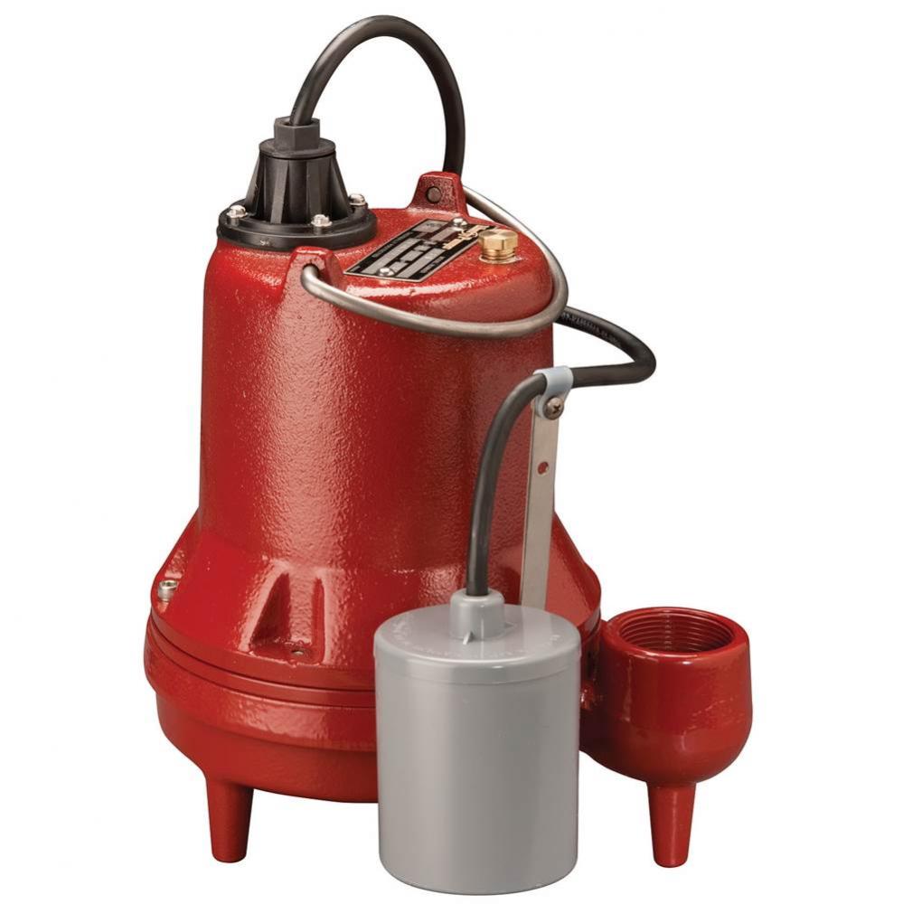 Fl31A 1/3 Hp Effluent Pump With 10&apos;&apos; Power Cord