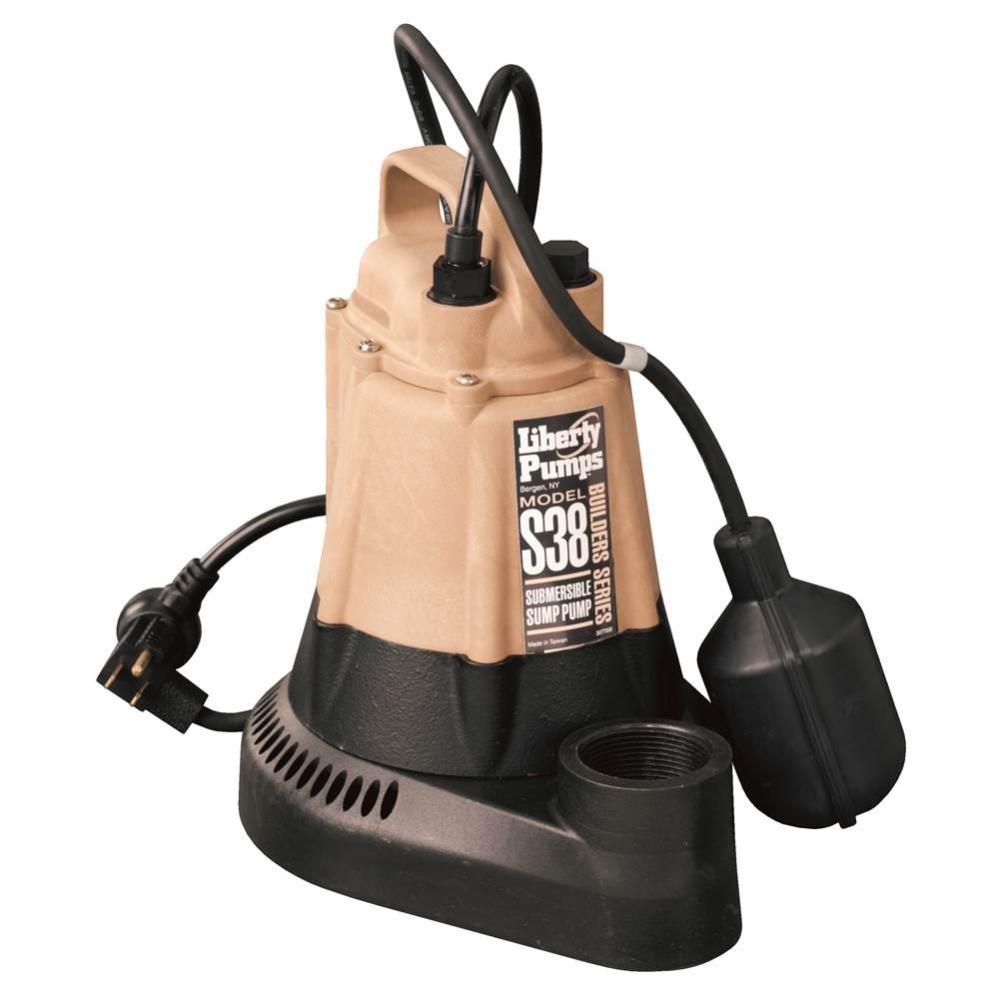 S38-2 1/3 Hp Sump Pump With 25&apos;&apos; Cord