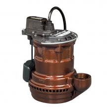 Liberty Pumps 243 - 1/4 hp, Submersible Sump Pump, Cast iron, wide angle float with series plug, 115V.