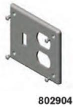 Heritage Plastics 802904 - PVC ComboSwitch  DOUBLE GANG COVER PLATE