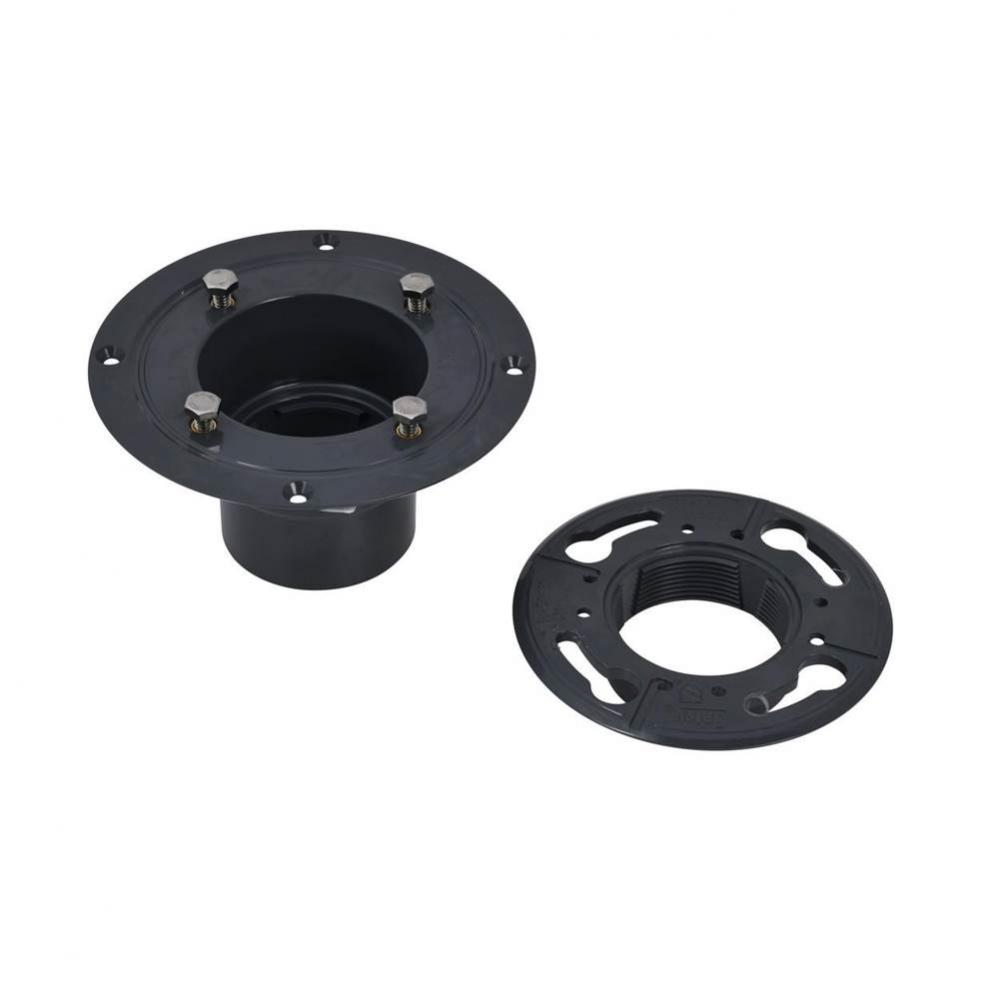 Pvc Low Profile Drain Base Clamping Collar And Fasteners
