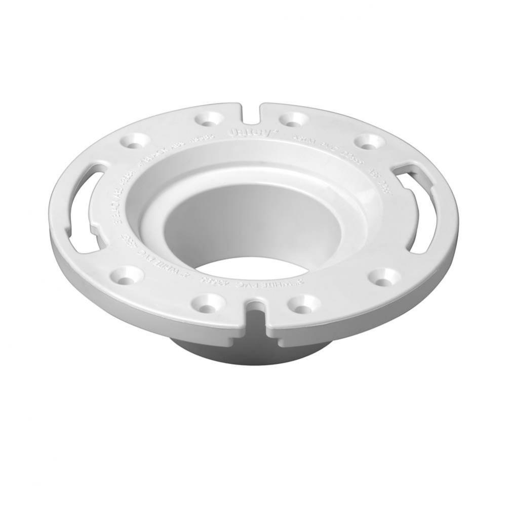 3 Spigot Hub Flange, Open, Pvc, W/Pl Ring