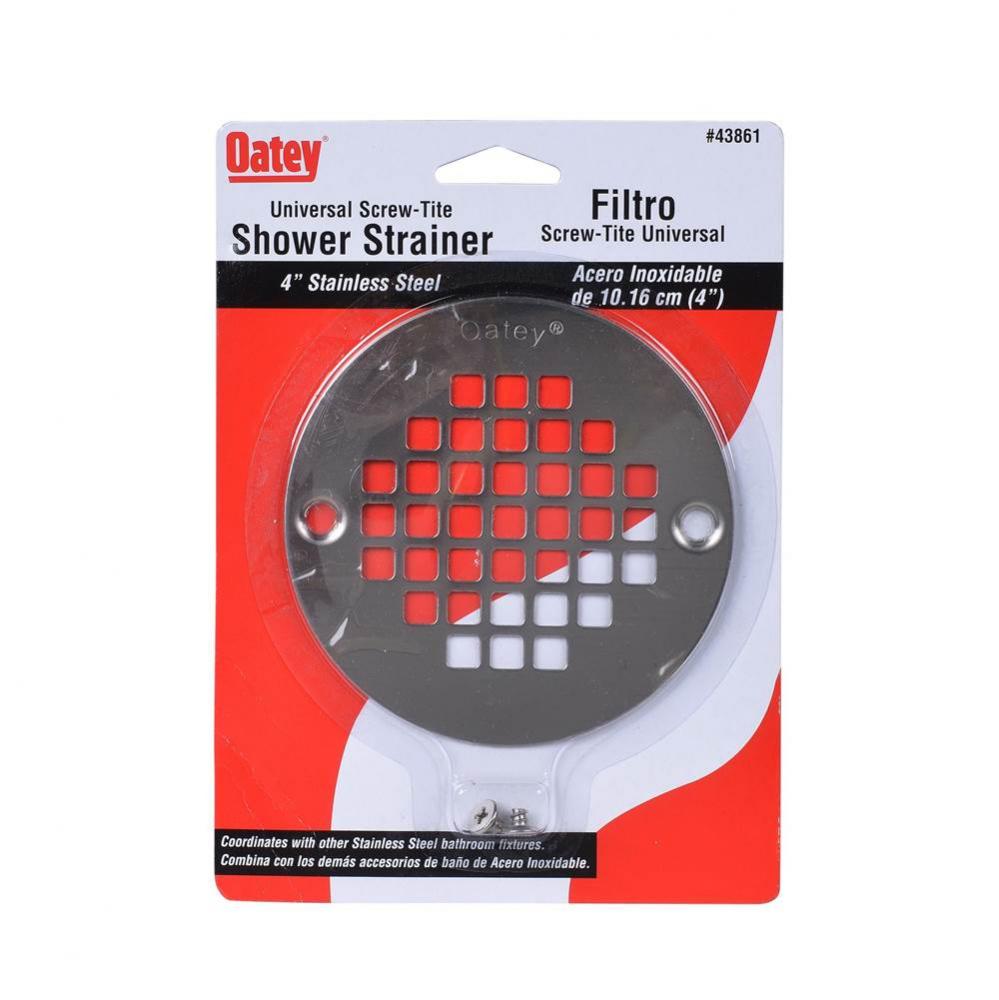 4 In. Ss Strainer Carded