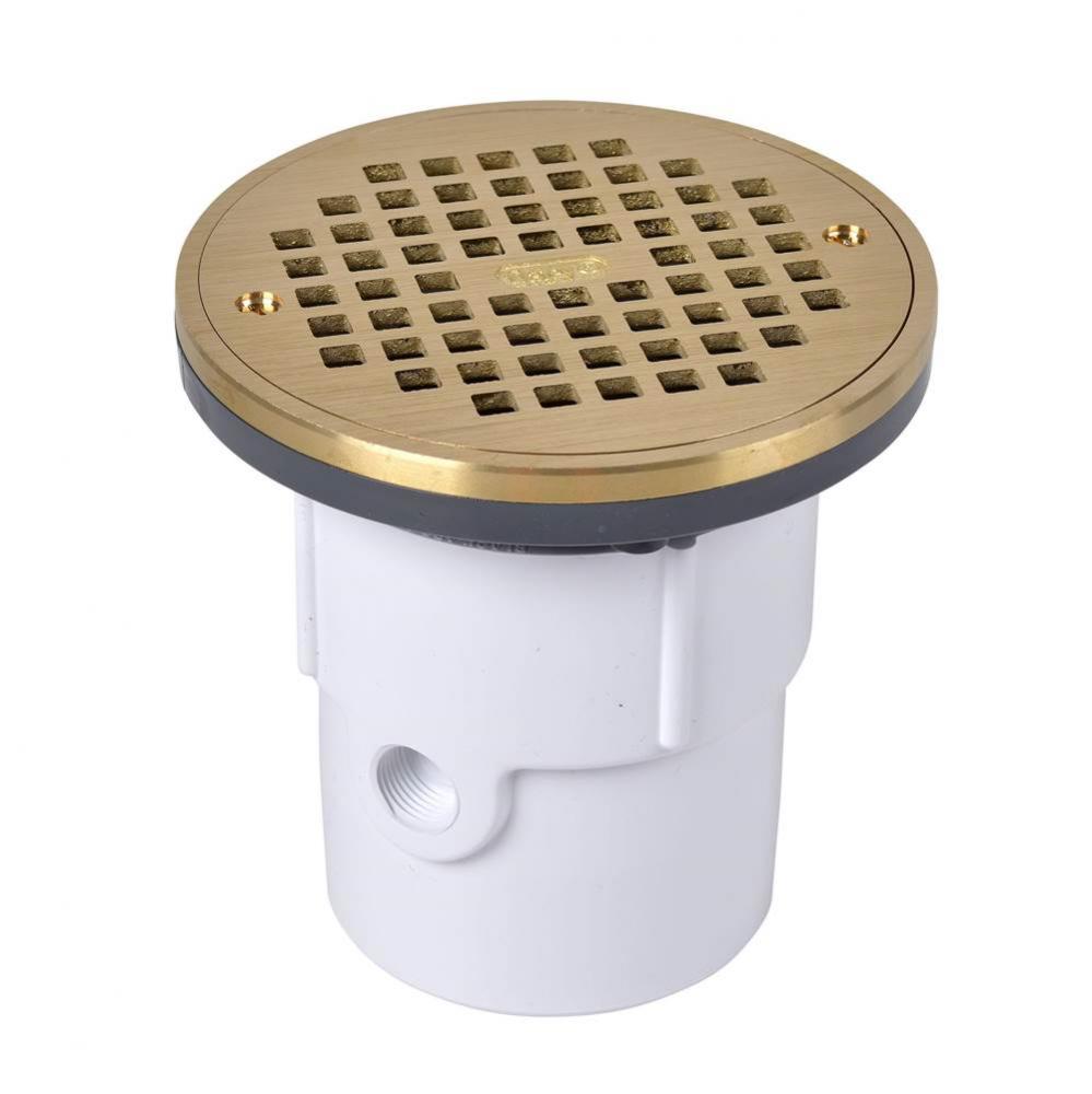 3 Or 4 In. Adjustable Pvc Drain W/Ring  Strainer