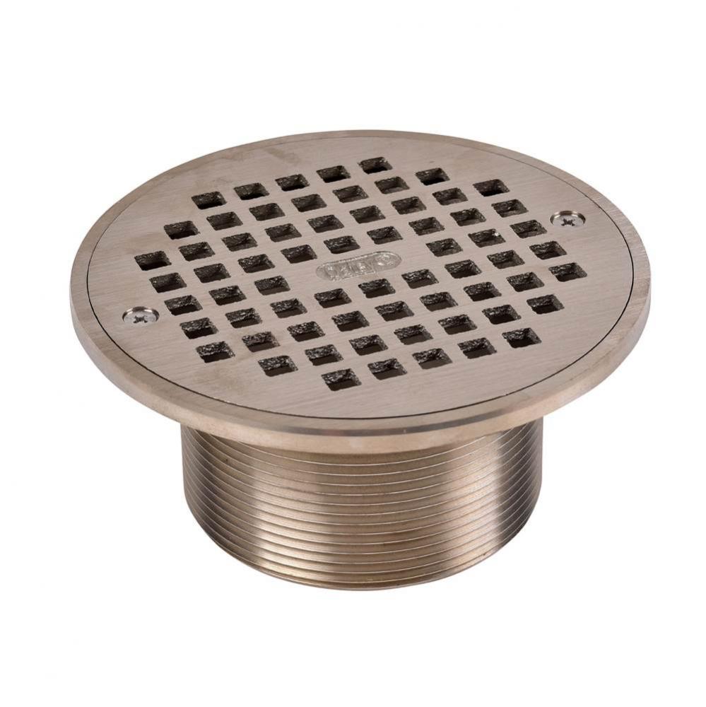 6 In. Cast Nickel Round Drain  Round Strainer