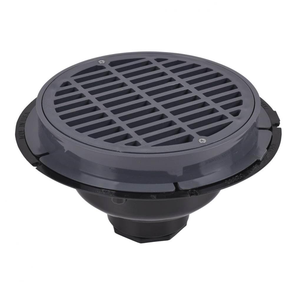 2 In. Abs Sediment Drain- Plastic Grate W/Bucket