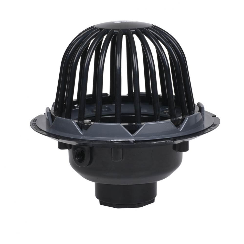 2 In. Abs Roof Drain W/Plastic Dome &amp; Guard