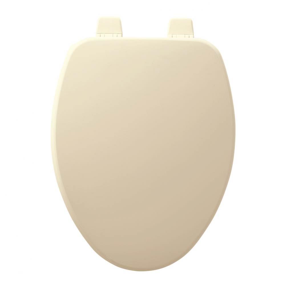 Elongated Enameled Wood Toilet Seat in Biscuit with Top-Tite STA-TITE Seat Fastening System and Pr