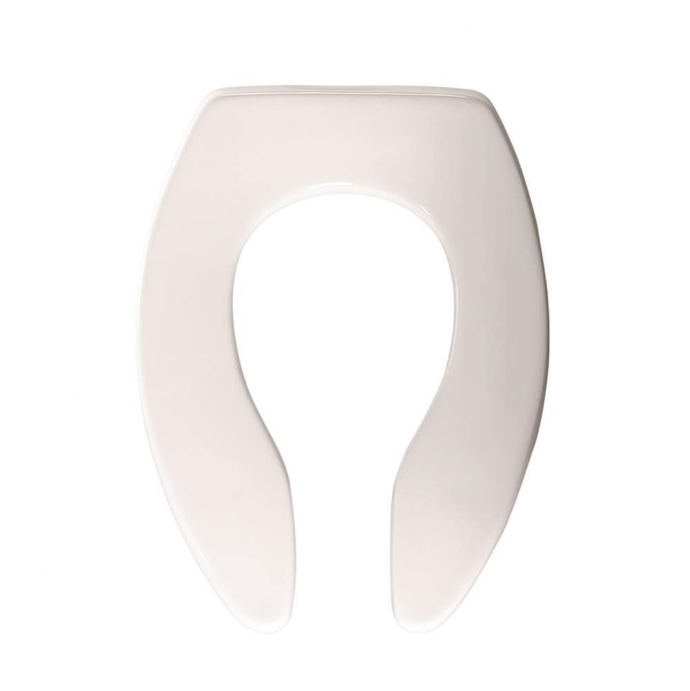 Elongated Plastic Toilet Seat White Never Loosens