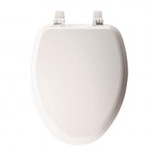 Church 1400TTC 000 - Elongated Enameled Wood Toilet Seat in White with Top-Tite Hinge