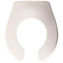 Church 1580CT 000 - Baby Bowl Open Front Less Cover Commercial Plastic Toilet Seat in White with STA-TITE Commercial F