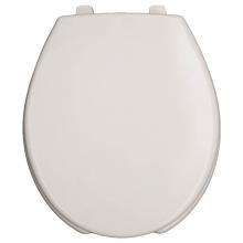 Church 320 000 - Round Open Front With Cover Commercial Plastic Toilet Seat in White with Top-Tite Hinge