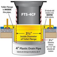 Fernco FTS-4CF - 4'' Combo Flange Toilet Seal