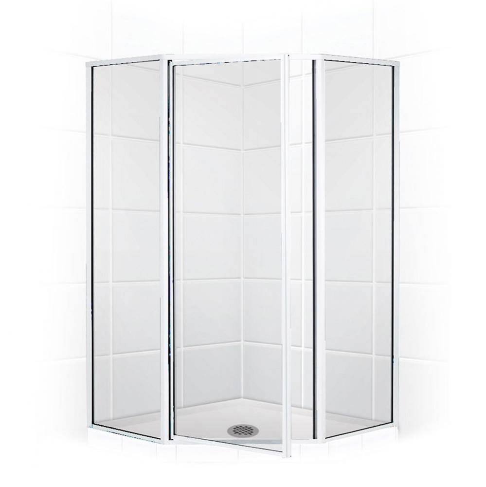 Neo Angle Shower Enclosure with Clear Glass, 36&apos;&apos;, Chrome