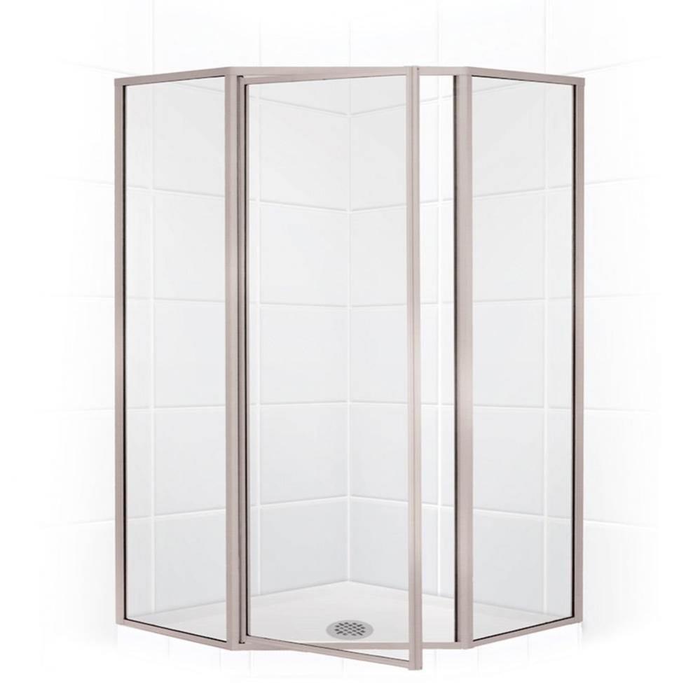 Neo Angle Shower Enclosure with Clear Glass, 36&apos;&apos;, Brushed Nickel