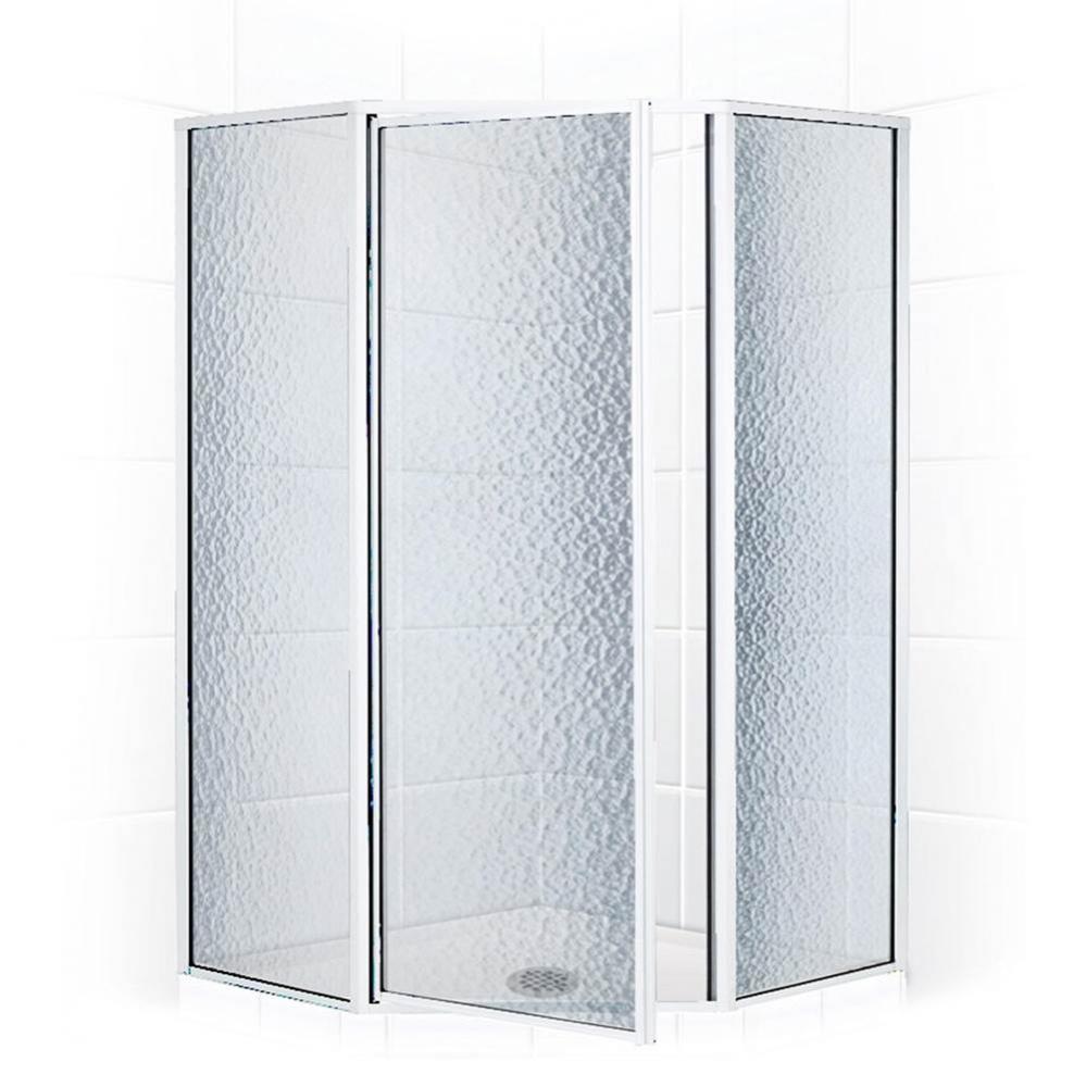Neo Angle Shower Enclosure with Obscure Glass, 38&apos;&apos;, Silver