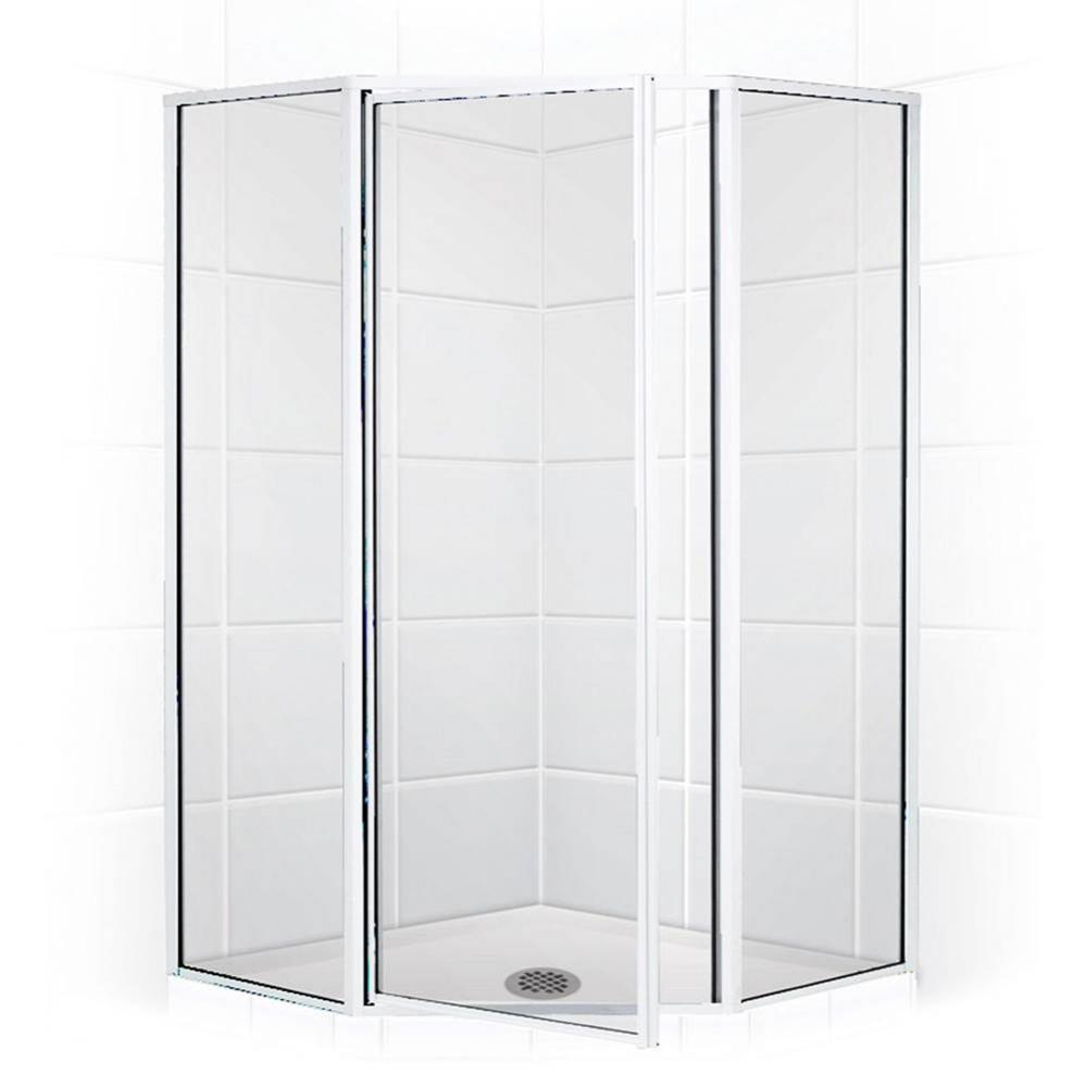 Neo Angle Shower Enclosure with Clear Glass, 38&apos;&apos;, Chrome