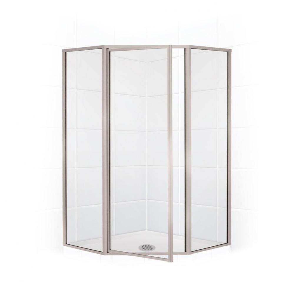 Neo Angle Shower Enclosure with Clear Glass, 38&apos;&apos;, Brushed Nickel