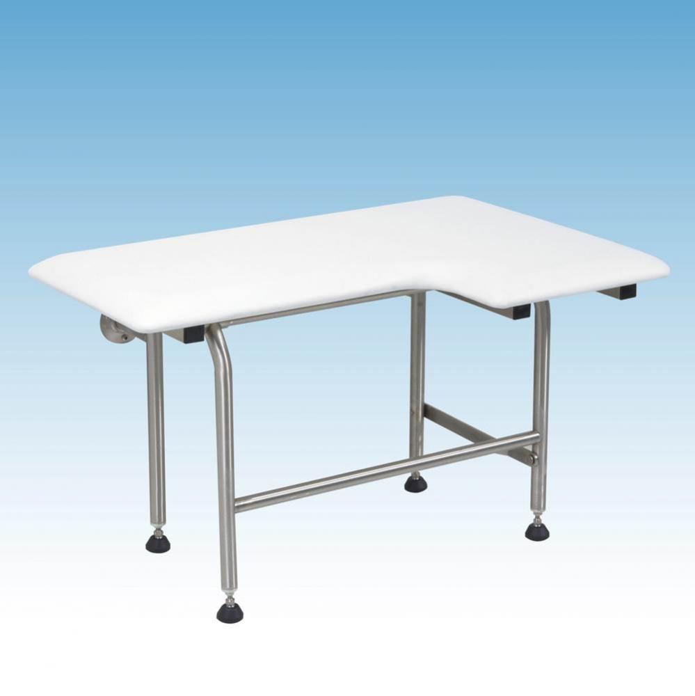 Padded Fold Down Seat with Legs, 32&apos;&apos;, Left Hand