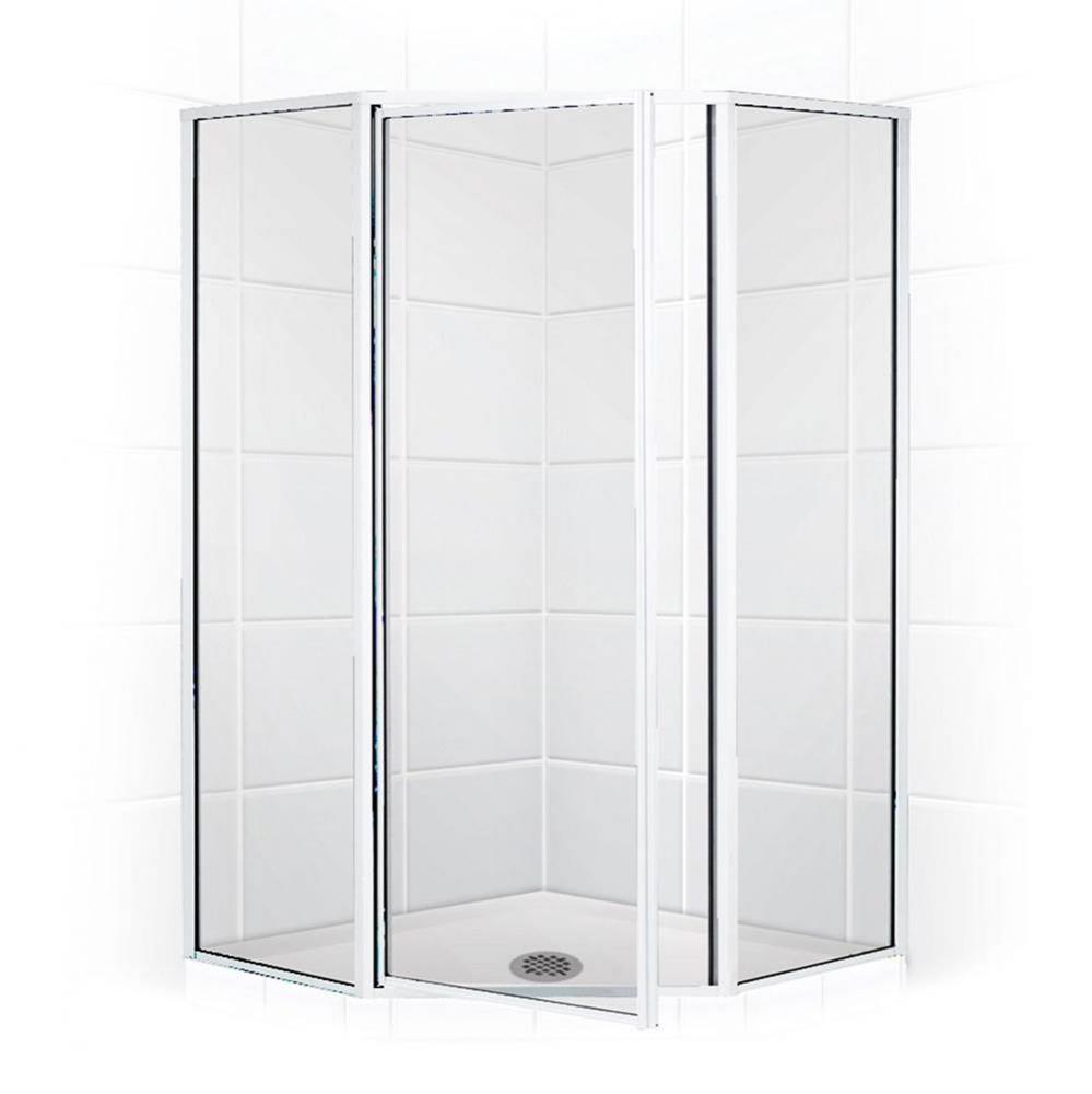 Neo Angle Shower Enclosure with Clear Glass, 42&apos;&apos;, Chrome