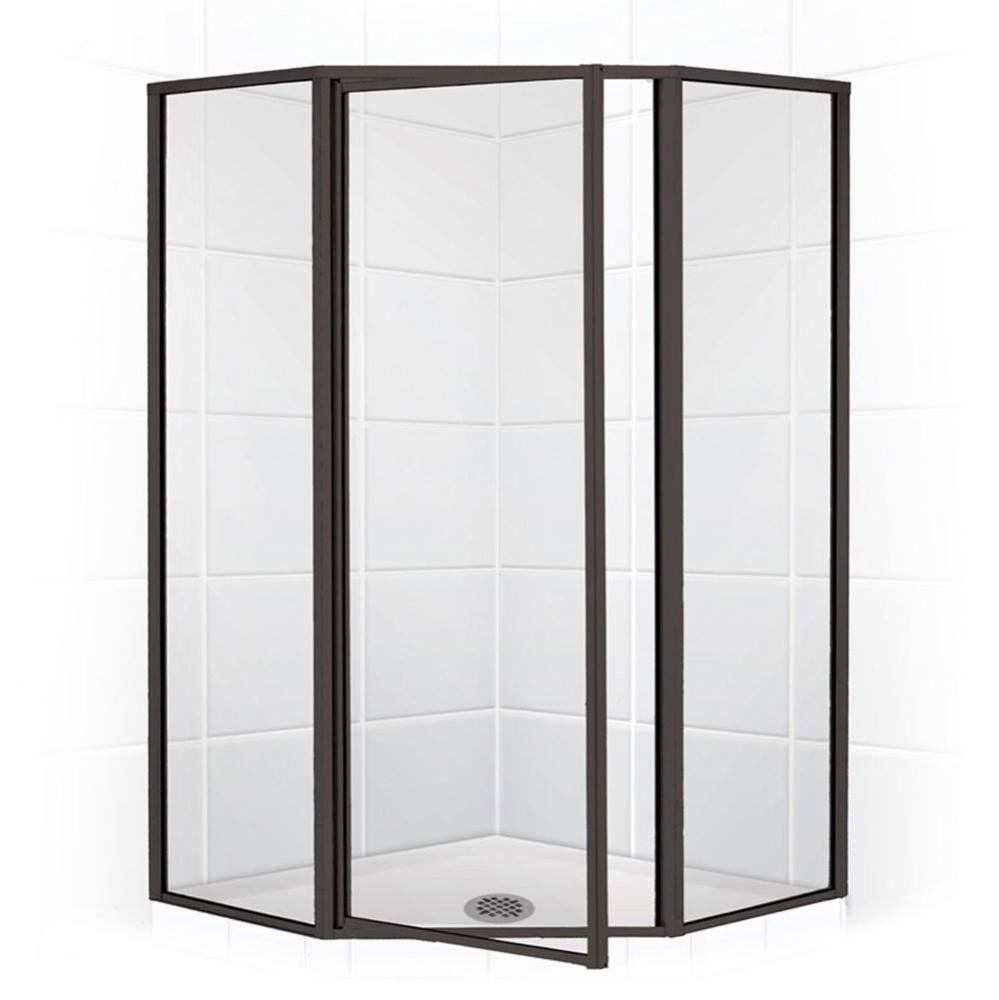 Neo Angle Shower Enclosure with Clear Glass, 42&apos;&apos;, Oil Rub Bronze