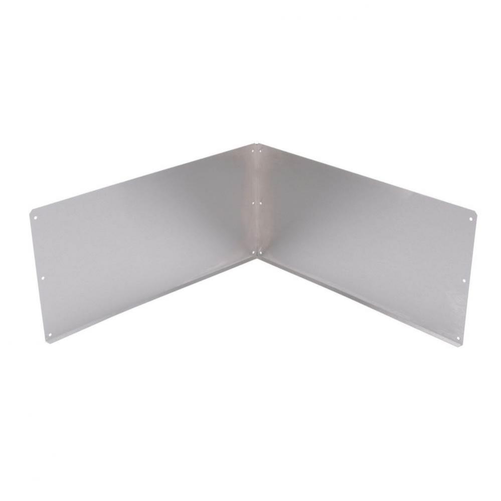Duraguard Wall Plate, 24&apos;&apos;x12&apos;&apos;, Stainless Steel, (2) Panel, For 62M or 63M Ba