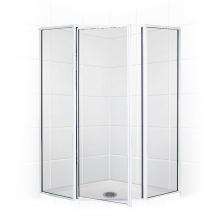 Mustee And Sons 36.761 - Neo Angle Shower Enclosure with Clear Glass, 36'', Chrome